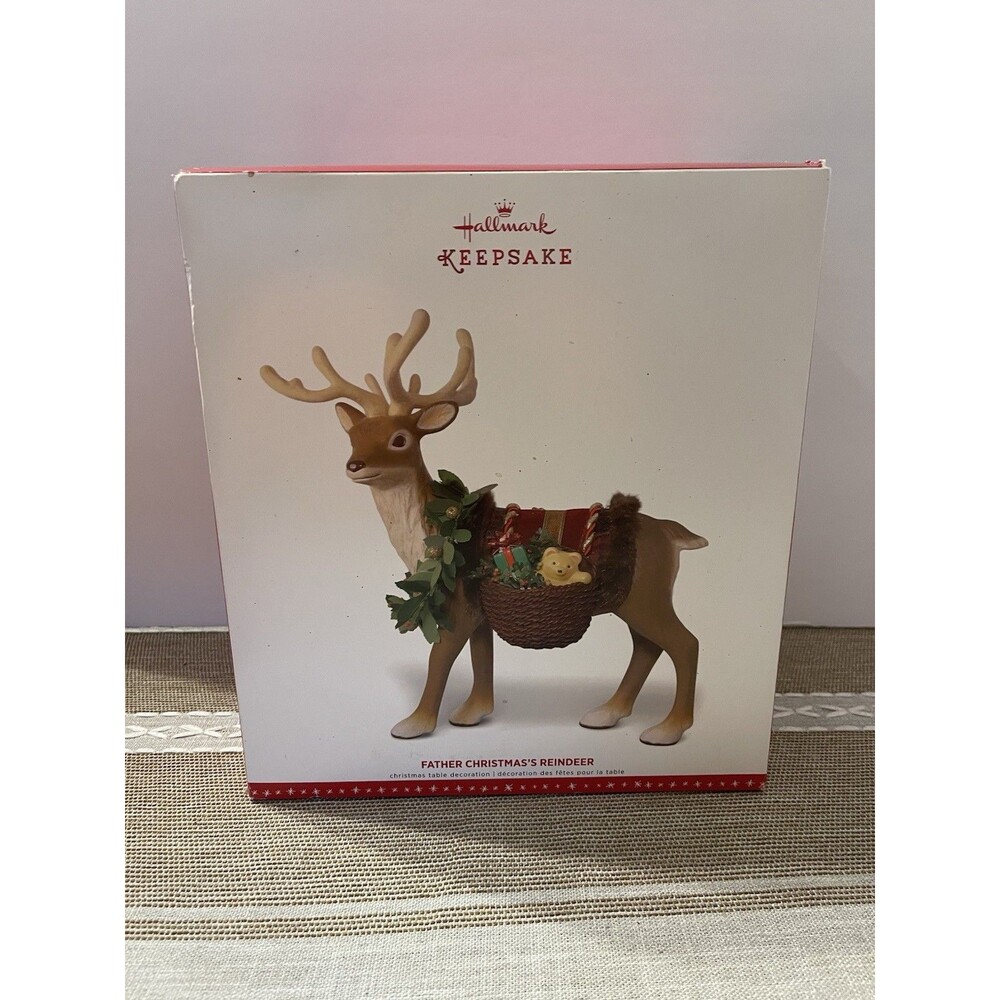 Keepsake  Father Christmas's Reindeer 9.5" Decoration 2016